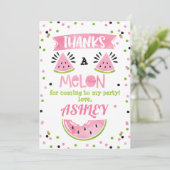 Remerciements Carte de remerciement d'anniversaire à la pastèque (Debout devant)
