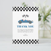 Remerciements Carte de remerciement d'anniversaire à plat voitur (Debout devant)