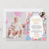 Remerciements Carte de remerciement d'anniversaire Alice au pays (Devant)