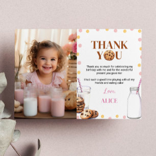 Remerciements Carte de remerciement d'anniversaire avec photo de