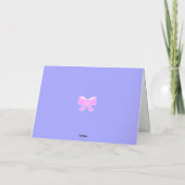 Remerciements Carte de remerciement d'anniversaire avec un nœud (Dos)