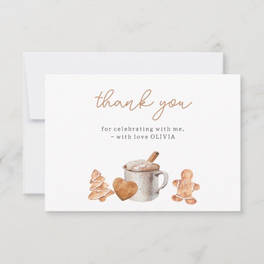 Remerciements Carte de remerciement d'anniversaire Cookies et Ca (Devant)