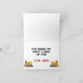 Remerciements Carte de remerciement d'anniversaire de constructi (Intérieur)