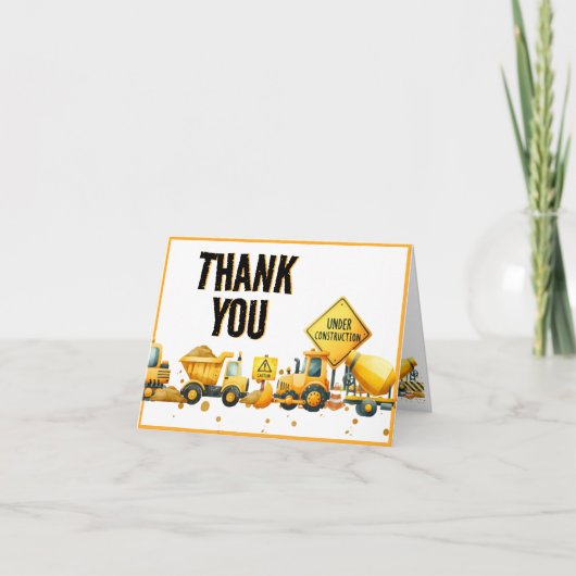 Remerciements Carte de remerciement d'anniversaire de constructi (Devant)