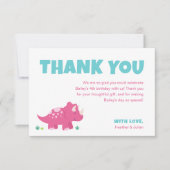 Remerciements Carte de remerciement d'anniversaire de dinosaure (Devant)