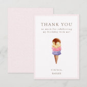 Remerciements Carte de remerciement d'anniversaire de glace (Devant / Derrière)