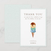 Remerciements Carte de remerciement d'anniversaire de glace (Devant / Derrière)