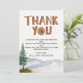 Remerciements Carte de remerciement d'anniversaire de la forêt (Debout devant)