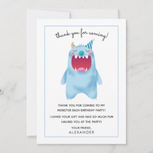 Remerciements Carte de remerciement d'anniversaire pour enfants