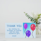 Remerciements Carte de remerciement d'anniversaire pour enfants  (Debout devant)