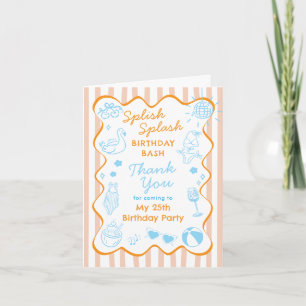 Remerciements Carte de remerciement d'anniversaire pour la fête