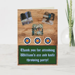 Remerciements Carte de remerciement d'anniversaire pour lancer d