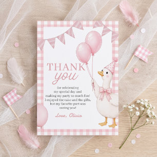 Remerciements Carte de remerciement d'anniversaire Silly Goose r