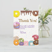 Remerciements Carte de remerciement d'anniversaire Sweet Donut (Debout devant)