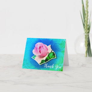 Remerciements Carte de remerciement d'art de fleur de bourgeon d