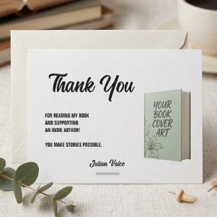 Remerciements Carte de remerciement d'auteur pour les lecteurs d