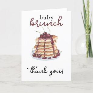 Remerciements Carte de remerciement de Baby Shower aux pancakes