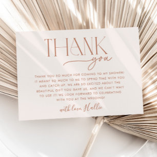Remerciements Carte de remerciement de Baby Shower Bohème Minima