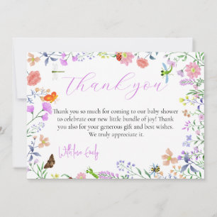 Remerciements Carte de remerciement de Baby Shower Little Love B