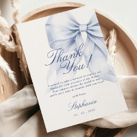 Carte de remerciement de Baby Shower Mariage Ruban