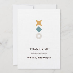 Remerciements Carte de remerciement de baby shower Minimal Bauha