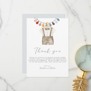 Remerciements Carte de remerciement de Baby Shower pour garçon a