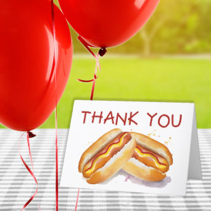 Remerciements Carte de remerciement de barbecue d'été Hot Dog –