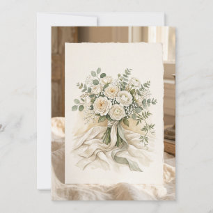Remerciements Carte de remerciement de bouquet de roses de maria