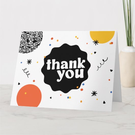 Remerciements Carte de remerciement de célébration mignonne (Devant)