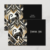 Remerciements Carte de remerciement de chat décoratif abstrait m (Devant / Derrière)