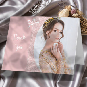 Remerciements Carte de remerciement de concours Pastel Glitter