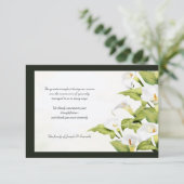 Remerciements Carte de remerciement de condoléances avec lis (Debout devant)