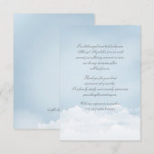 Remerciements Carte de remerciement de deuil céleste (Devant / Derrière)