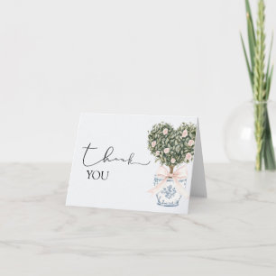Remerciements Carte de remerciement de douche de mariage rose bl