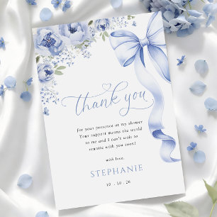 Remerciements Carte de Remerciement de Fête de Mariage Florale à