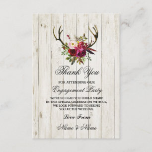 Remerciements Carte de remerciement de fiançailles de mariage An
