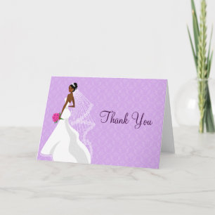 Remerciements Carte de remerciement de fiançailles Flirty Lilac