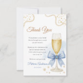 Remerciements Carte de remerciement de fiançailles Perles & Pros (Devant)