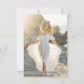 Remerciements Carte de Remerciement de Fiançailles Rustique sur (Dos)