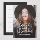 Remerciements Carte de remerciement de fin d'études Fun Script (Devant / Derrière)