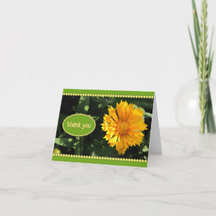 Remerciements Carte de remerciement de fleur de Coreopsis jaune