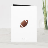 Remerciements Carte de remerciement de Football Américain Noir p (Dos)