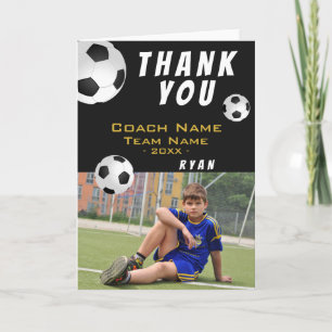 Remerciements Carte de remerciement de Football pour l'Entraîneu