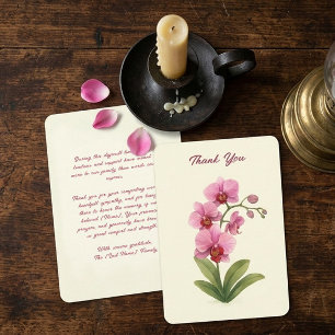 Remerciements Carte de remerciement de funérailles personnalisée