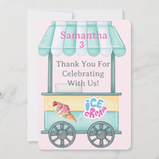 Remerciements Carte de remerciement de glace, Samantha Anniversa