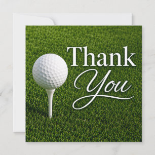 Remerciements Carte de remerciement de golf avec balle de golf s