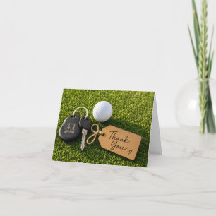 Remerciements Carte de remerciement de golf avec sac de balle de