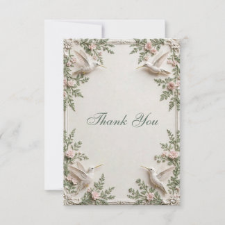 Remerciements Carte de remerciement de jardin de colibri Sage Bl