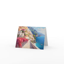 Carte de remerciement de la côte d'Amalfi Positano