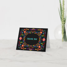 Carte de remerciement de la Fiesta mexicaine